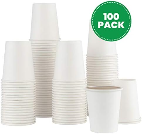 PlasticPro [100 חבילה] 5 כוסות חמות נייר אונקיה כוס קפה חד פעמית לחדר אמבטיה, אספרסו, כוסות שטיפה פה
